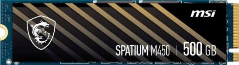 Dysk Ssd Msi Spatium M450 500Gb 3D Nand Pcie4.0 Nvme M.2 2280 3600/2300Mb/S