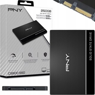 Dysk Ssd Pny Cs900 250Gb 2,5 Cala Sata Iii Bardzo Cichy Niski Pobór Odporny
