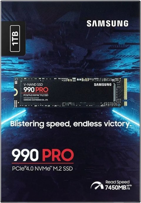 Dysk Ssd Samsung 990 Pro 1Tb M.2 Nvme Pcie4.0 7450/6900Mb Trim Aes 256-Bit