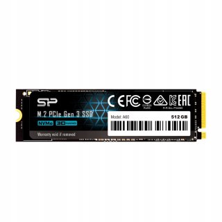 Dysk Ssd Silicon Power 512Gb Pcie M.2 Nvme A60 Gen3x4 2200/1600Mb/S Tbw300