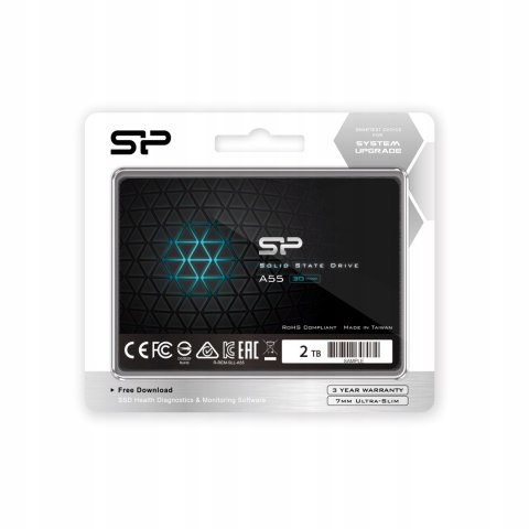 Dysk Ssd Sp Silicon Power 2Tb A55 Slc Cache 7Mm Ultrabook 3D Nand Sata Iii