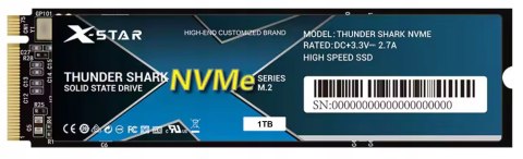 Dysk Ssd X-Star Thunder Shark 1Tb M.2 Nvme Tlc 3D Nand 1800/1700 Mb/S