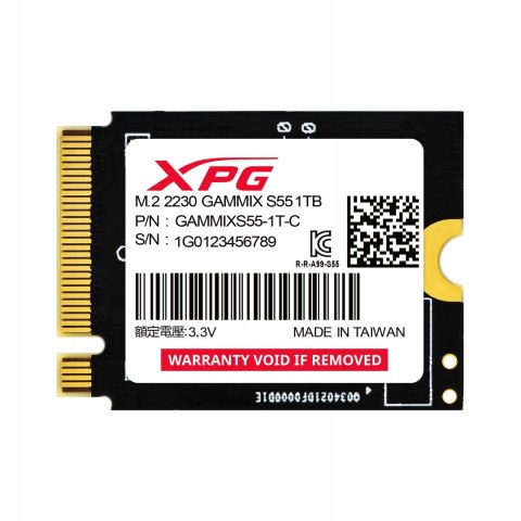 Dysk Ssd Xpg Gammix S55 1Tb Nvme Pcie 4X4 M.2 2230 Do Steam Deck Do Gamingu
