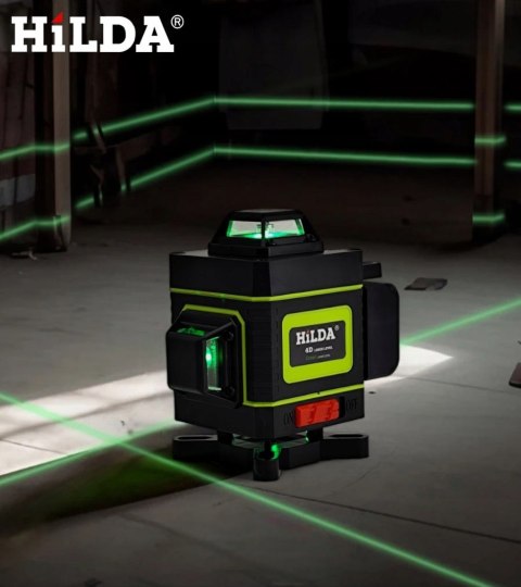 Hilda Laser Krzyżowy Samopoziomujący 16-Liniowy Z 2Xaku Statyw 1M I Walizka