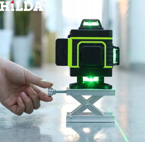 Hilda Laser Krzyżowy Samopoziomujący 16-Liniowy Z 2Xaku Statyw 1M I Walizka