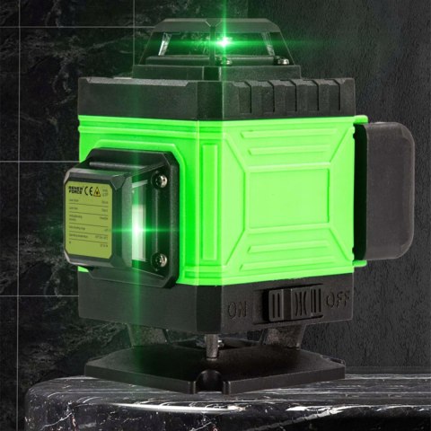 Poziomica Laserowa 360° 4D 16 Linii Samopoziomująca Pro Walizka I 2X Aku