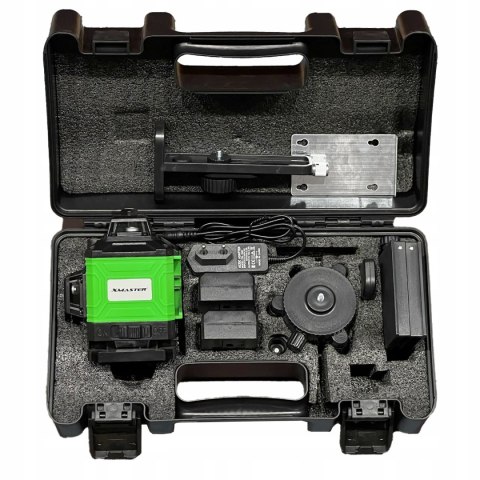 Poziomica Laserowa 4D 16 Linii Ip54 360°+ Zestaw Xxl 2 Aku, Pilot, Walizka