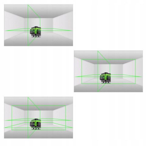 Poziomica Laserowa 4D 16 Linii Ip54 360°+ Zestaw Xxl 2 Aku, Pilot, Walizka