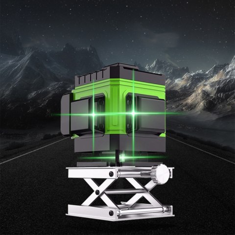 Poziomica Laserowa 4D 16 Linii Ip54 360°+ Zestaw Xxl 2 Aku, Pilot, Walizka