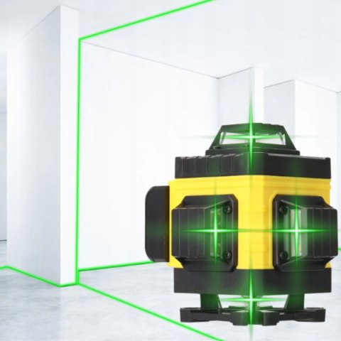 Poziomnica Laserowa 4D 16 Linii 360° Ip54 Z Kompletem Akcesoriów Do Remontu