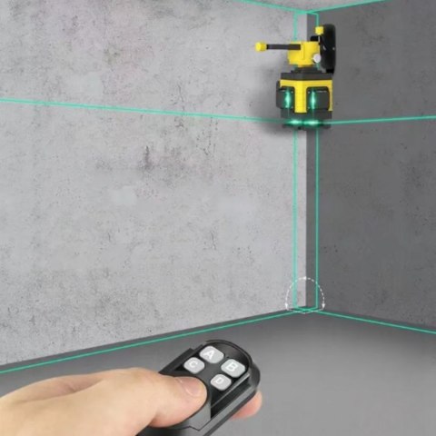 Poziomnica Laserowa 4D 16 Linii 360° Ip54 Z Kompletem Akcesoriów Do Remontu