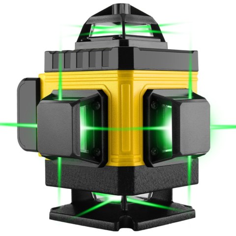 Poziomnica Laserowa 4D 16 Linii Krzyżowa 360° Zestaw Statyw I Akumulatory