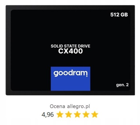 Ssd Cx400 Gen.2 512Gb Sata Iii 2,5'' 550/500 Mb/S 3D Nand Goodram + Kostka