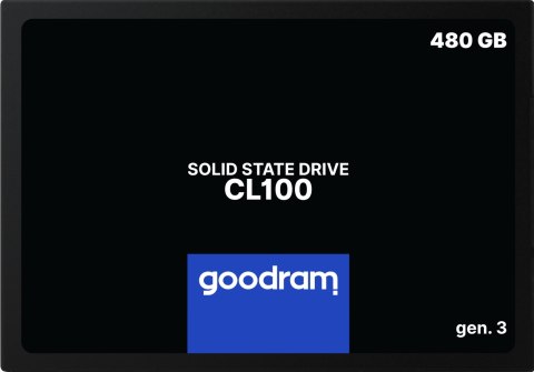 Ssd Goodram Cl100 Gen.3 480Gb Sata Iii 2,5″ 3D Tlc Nand Przyspiesza System