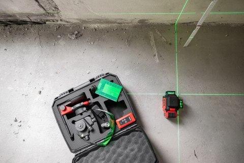 Laser Akumulatorowy Pro Aq3dg 3-Płaszczynowy, Pulsacja, Samopoziomowanie Ip54