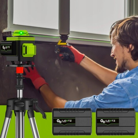 Laser Krzyżowy Lertz Tech 4D 16 Linii 360° Z Pilotem, Statywem I Walizką