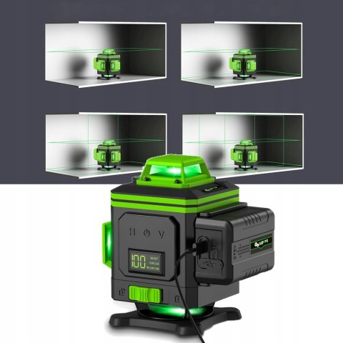 Laser Krzyżowy Lertz Tech 4D 16 Linii 360° Z Pilotem, Statywem I Walizką