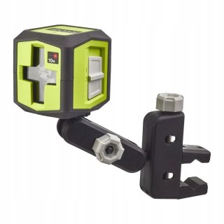 Laser Krzyżowy Ryobi Czerwony 10M Auto Poziom. Uniwersalny Zacisk Gwint 1/4