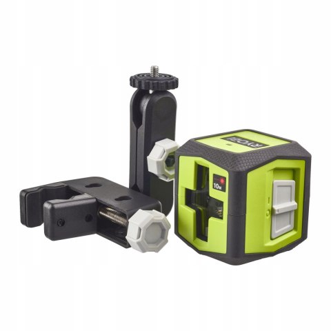 Laser Krzyżowy Ryobi Czerwony 10M Auto Poziom. Uniwersalny Zacisk Gwint 1/4