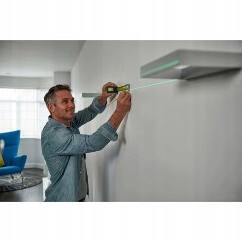 Laser Krzyżowy Ryobi Zielony 360° Samopoziomowanie, 25M, 4Xaa, Ochrona Guma