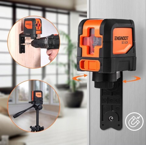 Laser Krzyżowy Sc-L01 35M Samopoziomujący Z Uchwytem Magnetycznym + Etui