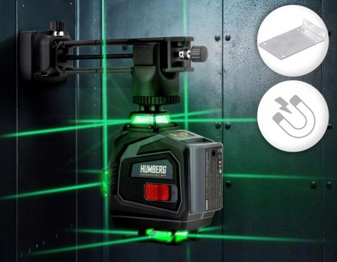 Laserowa Poziomica 4D 16 Linii Z Aplikacją I 2 Akumulatorami 40M Hm-170