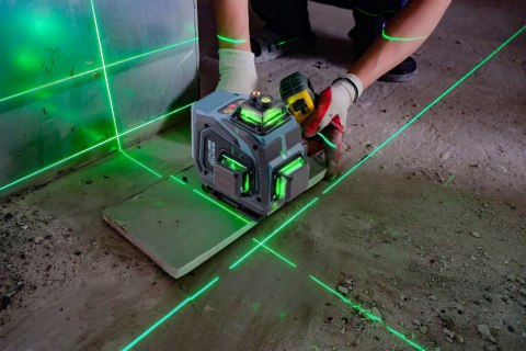 Laserowa Poziomica 4D 16 Linii Z Aplikacją I 2 Akumulatorami 40M Hm-170