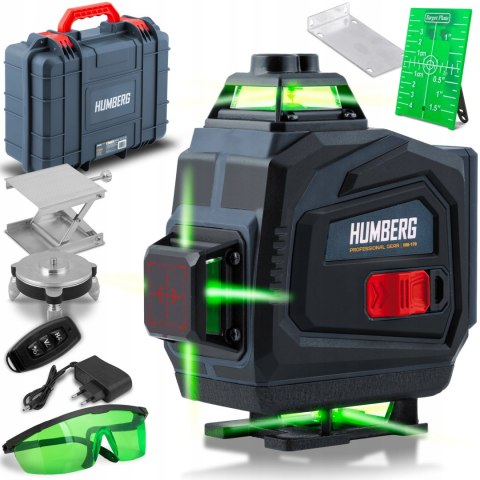 Laserowa Poziomica 4D 16 Linii Z Aplikacją I 2 Akumulatorami 40M Hm-170