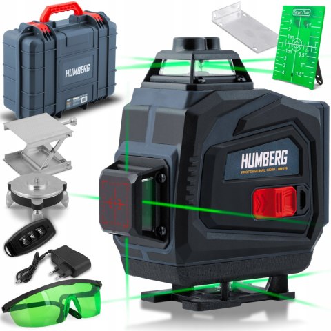 Laserowa Poziomica 4D 16 Linii Z Aplikacją I 2 Akumulatorami 40M Hm-170