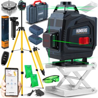 Laserowa Poziomica 4D Humberg Hm-170, 16 Linii, Zasięg 40M, Statyw 150Cm