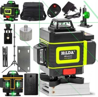 Laserowa Poziomica Hilda 16 Linii 4D Z Statywem 2M - Akumulatorowa 35M