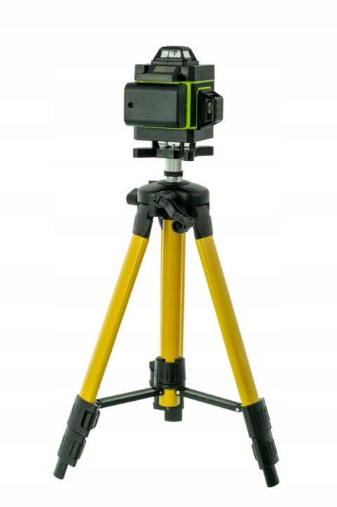 Poziomica Laser Krzyżowa 4D Evander 16 Linii, Statyw 100Cm, 2X Akumulator