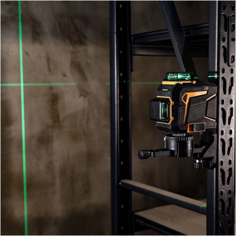 Poziomica Laserowa 360° 3D Zielony Krzyżowy Deko Dkll12pq1 Zestaw Z Pilotem