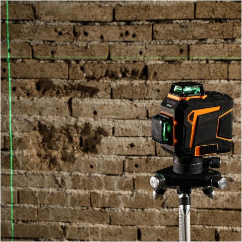 Poziomica Laserowa 360° 3D Zielony Krzyżowy Deko Dkll12pq1 Zestaw Z Pilotem