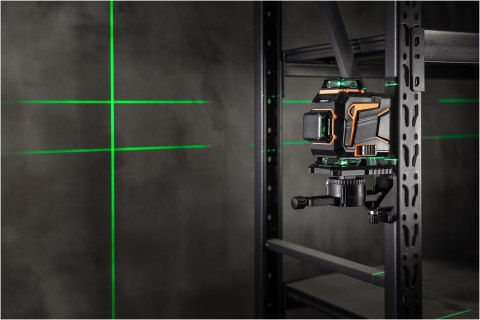 Poziomica Laserowa 360° 4D Deko Dkll16ps1 - Zielony, Samopoziomowanie, Skosy