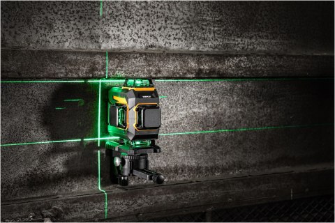 Poziomica Laserowa 360° 4D Deko Dkll16ps1 - Zielony, Samopoziomowanie, Skosy