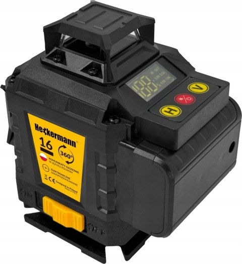 Poziomica Laserowa 360 Heckermann 4D Samopoziomująca Ip54 Z Lcd + Okulary