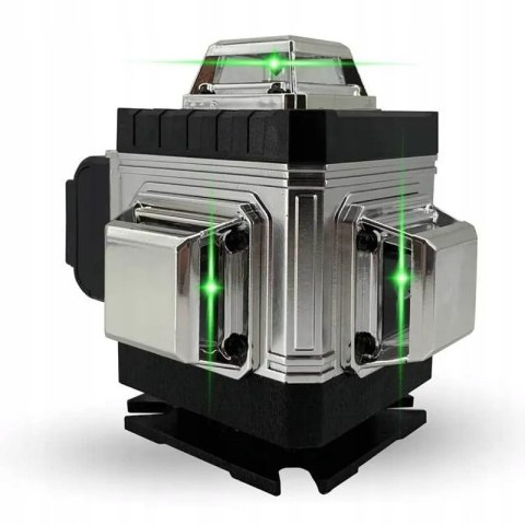 Poziomica Laserowa 4D 16 Linii Samopoziomująca Z Pilotem I 2 Przenośne Aku
