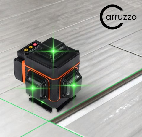 Poziomica Laserowa 4D Carruzzo 360° Krzyżowy 16 Linii, Z Smart Pilotem Ip54