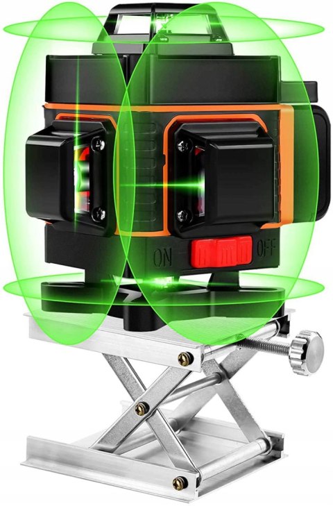 Poziomica Laserowa 4D Carruzzo 360° Krzyżowy 16 Linii, Z Smart Pilotem Ip54