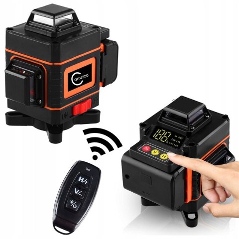 Poziomica Laserowa 4D Carruzzo 360° Krzyżowy 16 Linii, Z Smart Pilotem Ip54