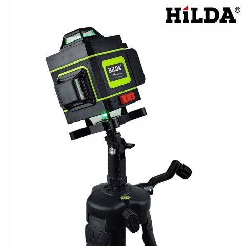 Poziomica Laserowa 4D Hilda 16-Liniowa - 2Xaku, Pilot, Blokada Wahadła, Lcd