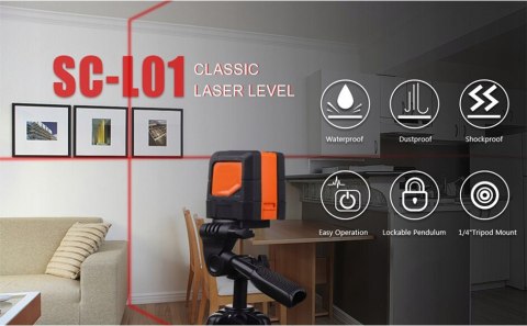 Poziomica Laserowa Engindot Sc-L01 35M Samopoziomująca, Magnetyczna Ręczna