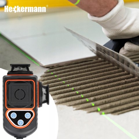 Poziomica Laserowa Heckermann Ds029 16 Linii Zielony, +/-1Mm Ip54, 3000 Mah