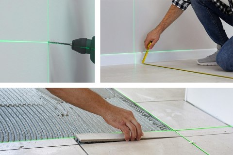 Poziomica Laserowa Tokachi Linex Pro 4D - 16 Linii, 45M Zielony Ze Statywem