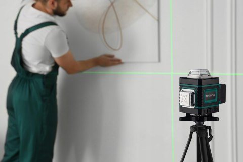 Poziomica Laserowa Tokachi Linex Pro 4D - 16 Linii, 45M Zielony Ze Statywem