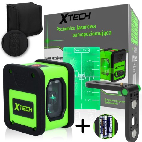 Poziomica Laserowa Xtech 4D Samopoziomująca 532Nm Zielony 25M Z Pokrowcem