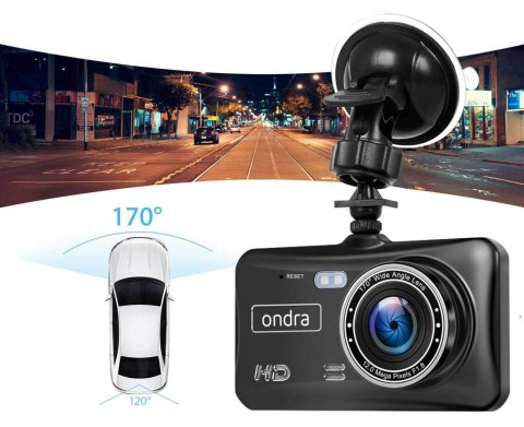 Rejestrator Jazdy Ondra 985Pro 4 + Kamera Wsteczna + Karta 64Gb