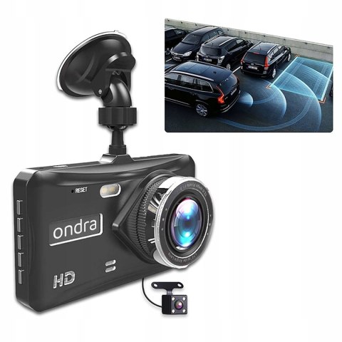 Rejestrator Jazdy Ondra 985Pro 4 + Kamera Wsteczna + Karta 64Gb