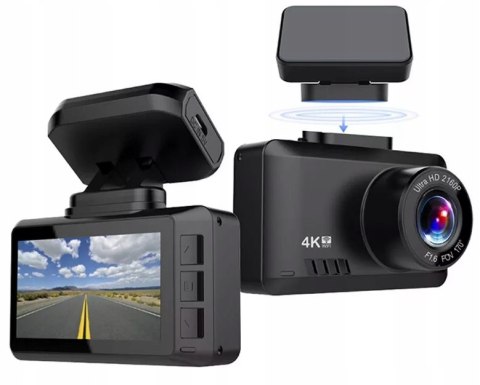 Rejestrator K2pro Dual 4K Sony Imx335 Gps Wifi + Full Hd Tylna Kamera